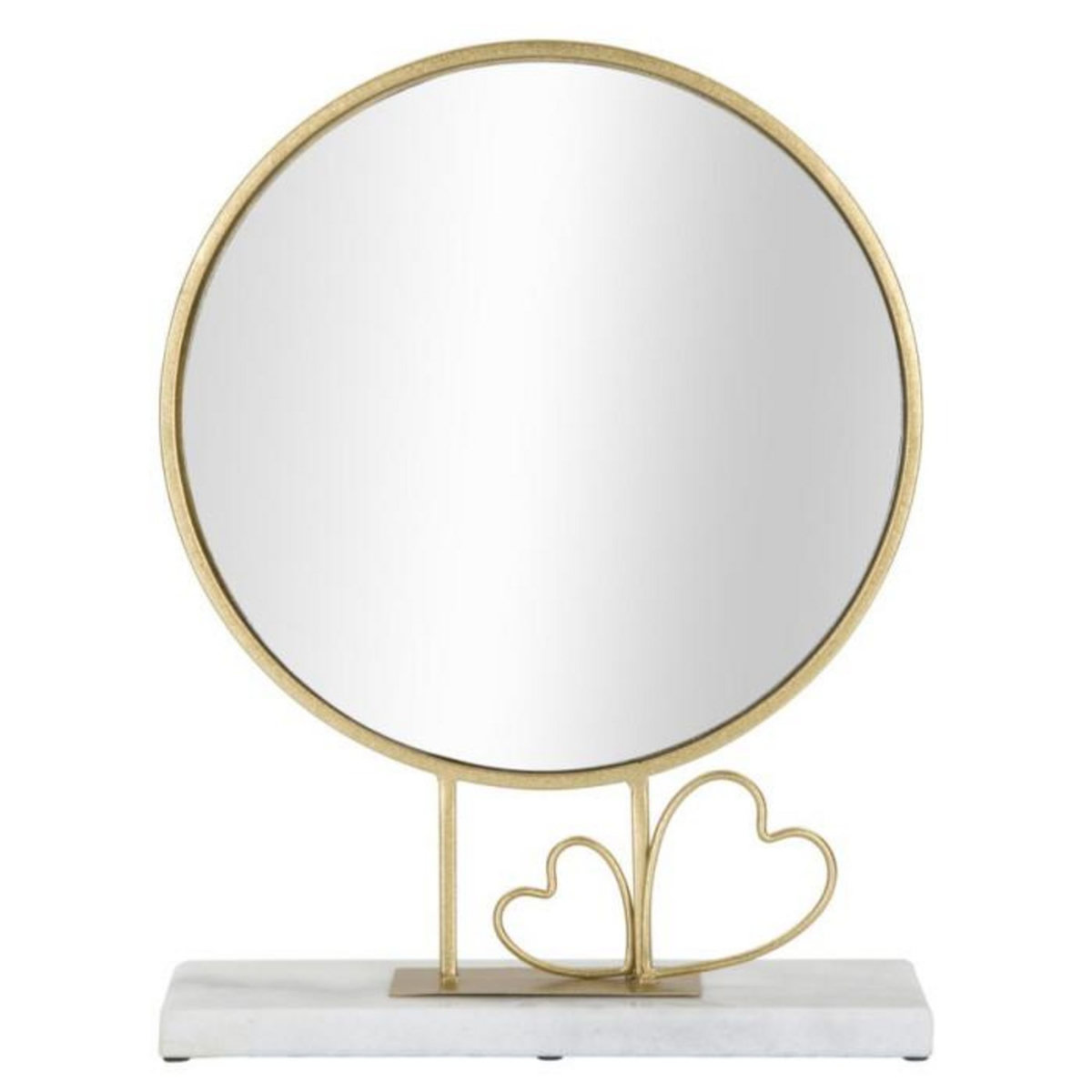 Paris Prix Miroir sur Pied en Marbre  Hearts  39cm Or