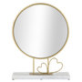 Voir la diapositive 1 : Paris Prix Miroir sur Pied en Marbre  Hearts  39cm Or