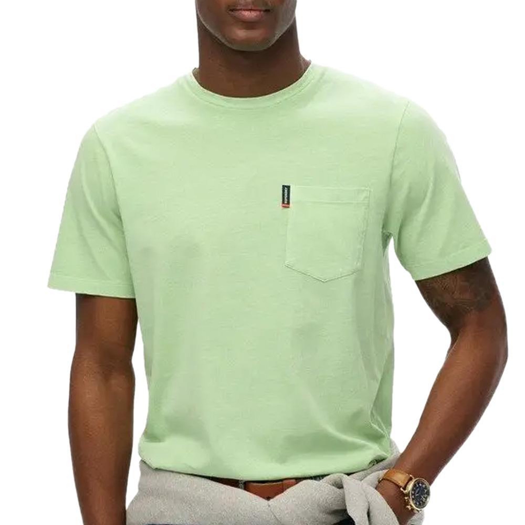 SUPERDRY T-Shirt Vert Homme Superdry Classic Essential. Coloris disponibles : Vert