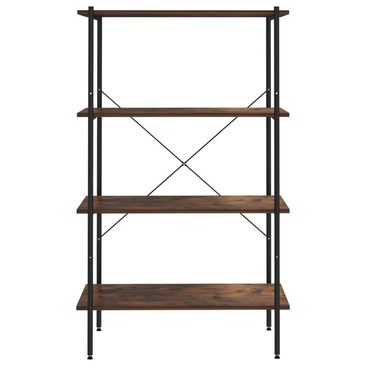VIDAXL Etagere a 4 niveaux noir et naturel 80x40x130 cm