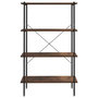 Voir la diapositive 3 : VIDAXL Etagere a 4 niveaux noir et naturel 80x40x130 cm