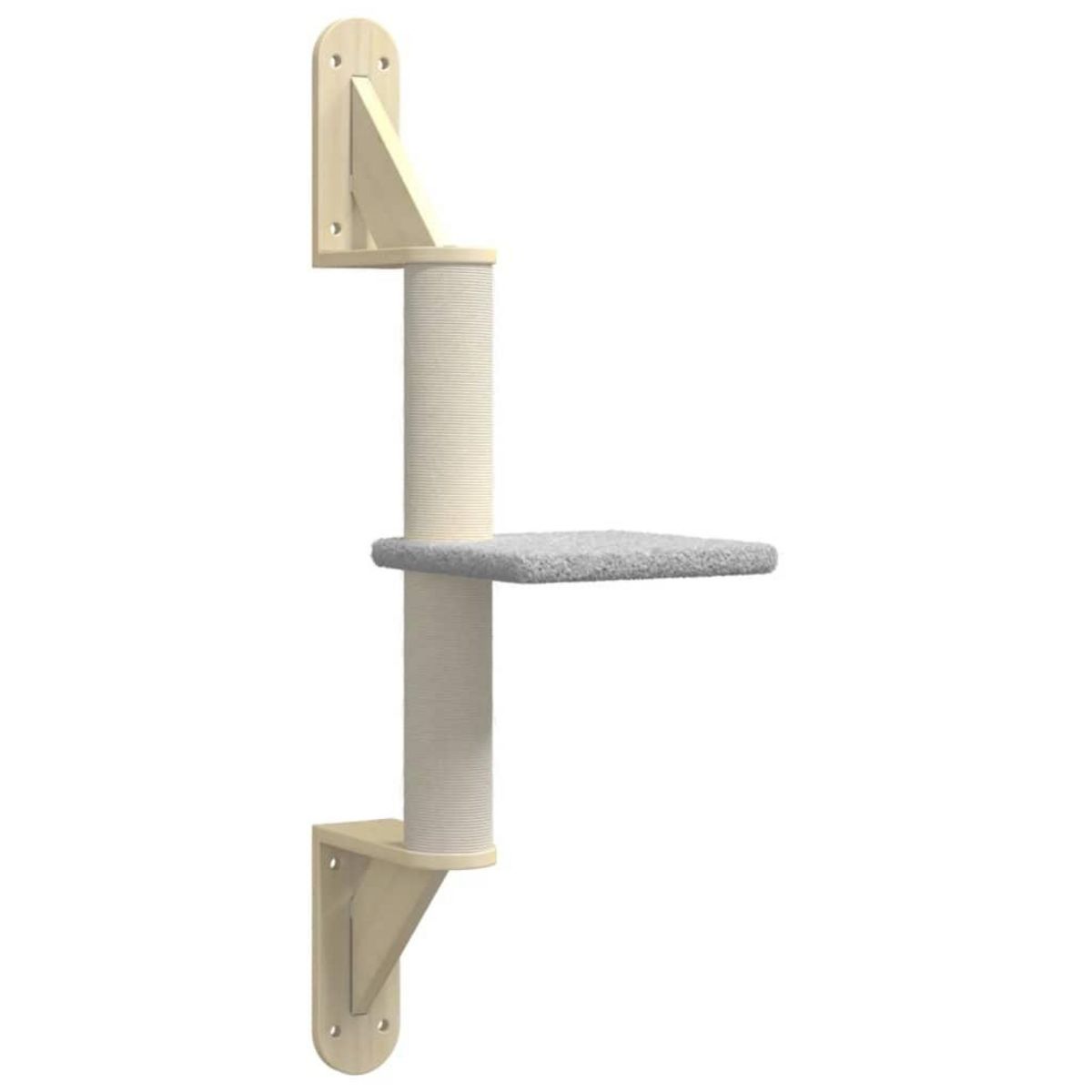 VIDAXL Arbre a chat mural avec griffoir gris clair 85,5 cm