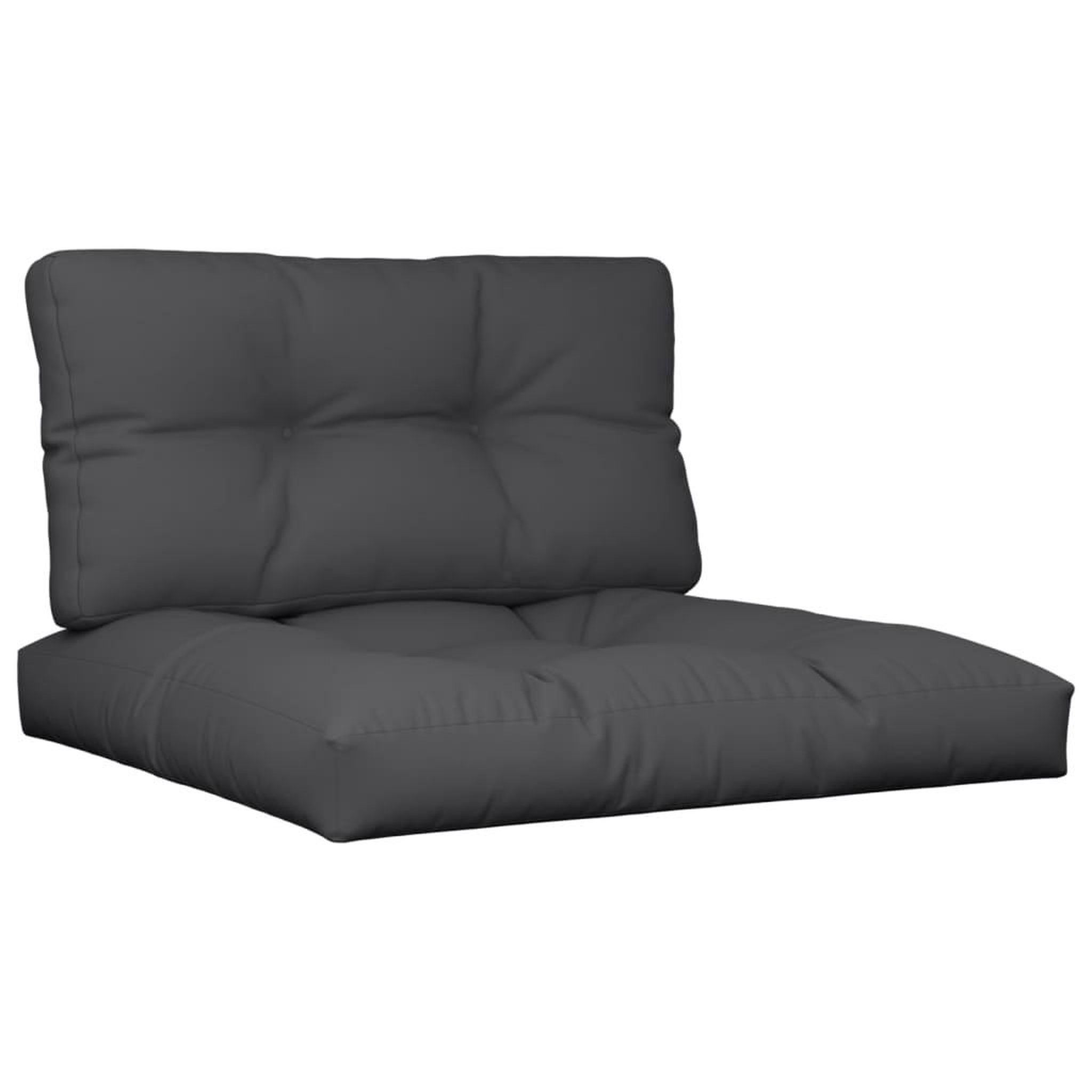 Voir la diapositive 2 : VIDAXL Coussins de palette lot de 2 noir tissu