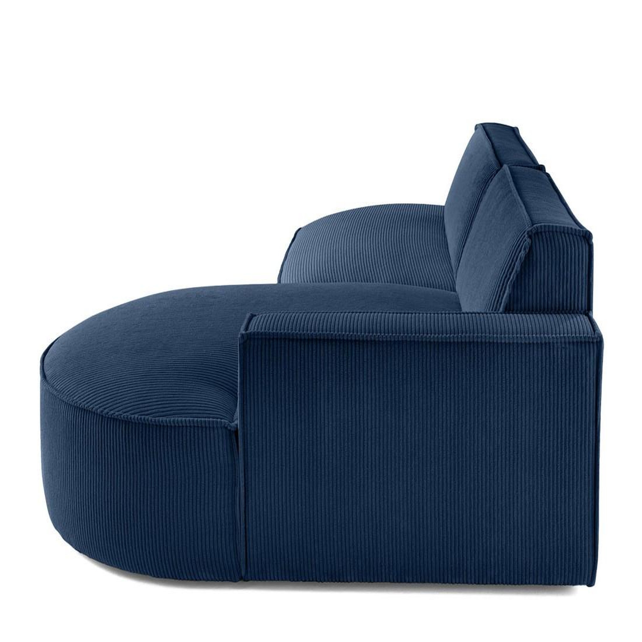 Voir la diapositive 5 : LISA DESIGN Spiaggia - canapé d'angle droit - forme arrondie - 4 places - en velours côtelé