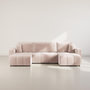 Voir la diapositive 5 : BEST MOBILIER Nicole - canapé panoramique en u 7 places convertible avec coffre en tissu