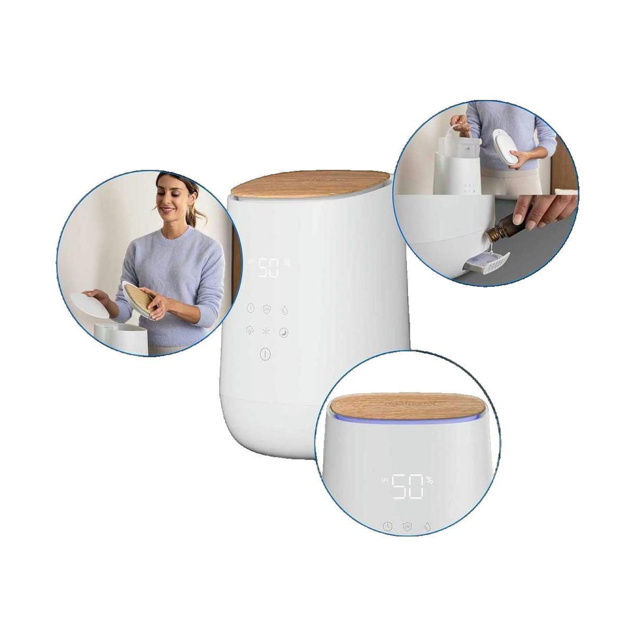 Voir la diapositive 3 : Medisana Humidificateur Medisana AH 680 à ultrasons blanc