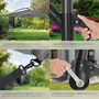 Voir la diapositive 4 : tectake Parasol 250 x 250 cm gris clair