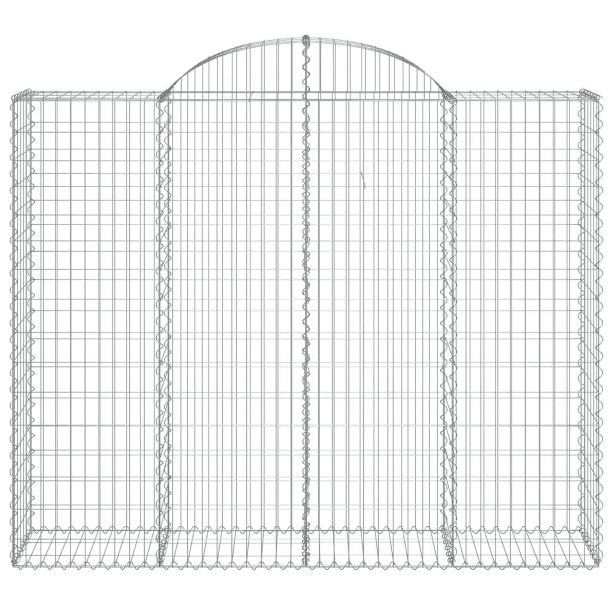 Voir la diapositive 4 : VIDAXL Paniers a gabions arques 14 pcs 200x50x160/180 cm Fer galvanise