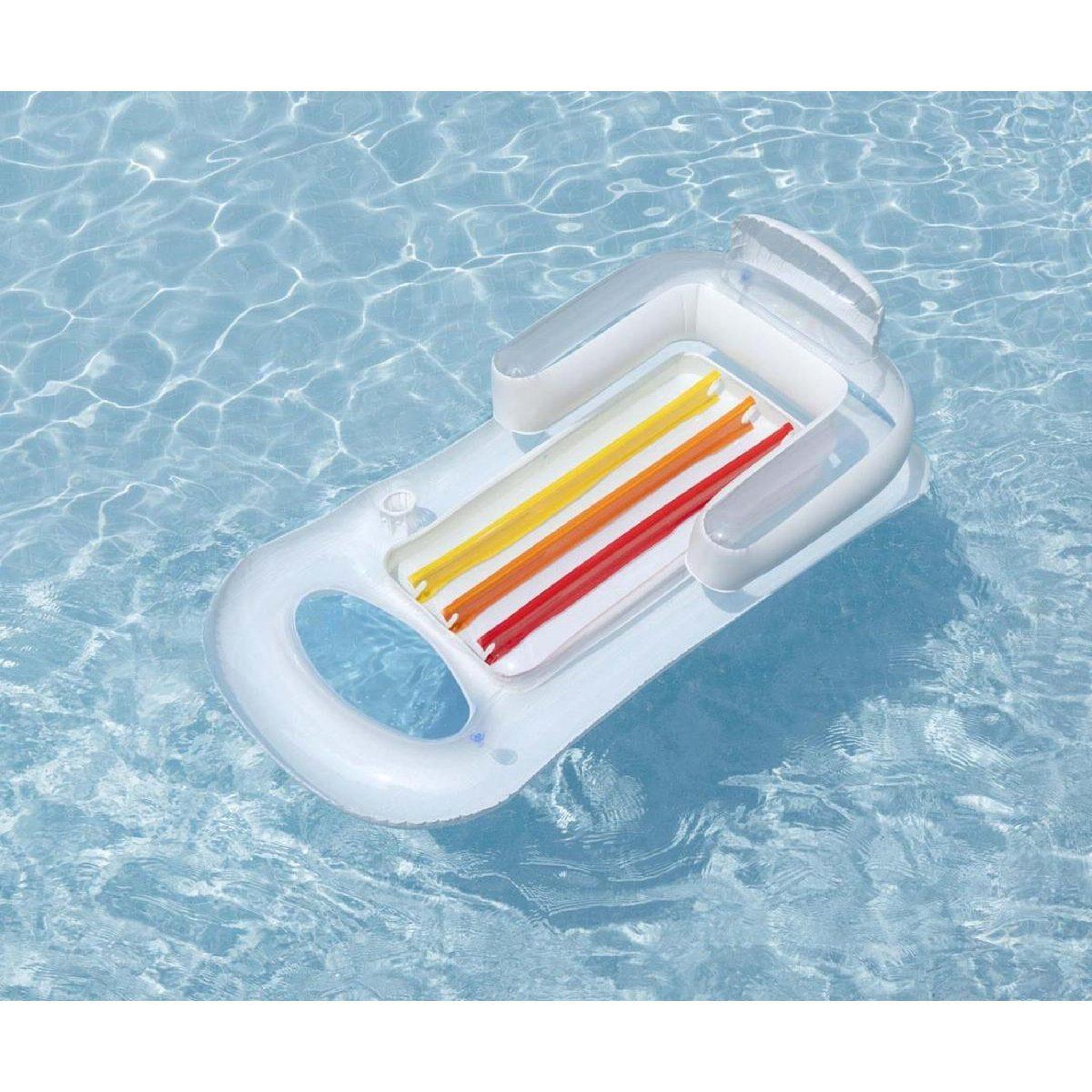 Voir la diapositive 2 : BESTWAY Matelas gonflable blanc  43028 1.61m x 84cm