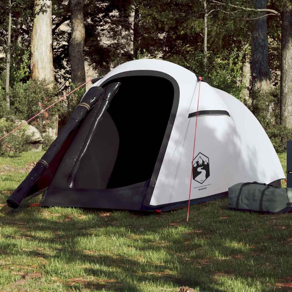 VIDAXL Tente de camping tunnel 2 personnes tissu occultant impermeable