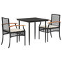 Voir la diapositive 2 : VIDAXL Ensemble a manger de jardin avec coussins 3 pcs Noir