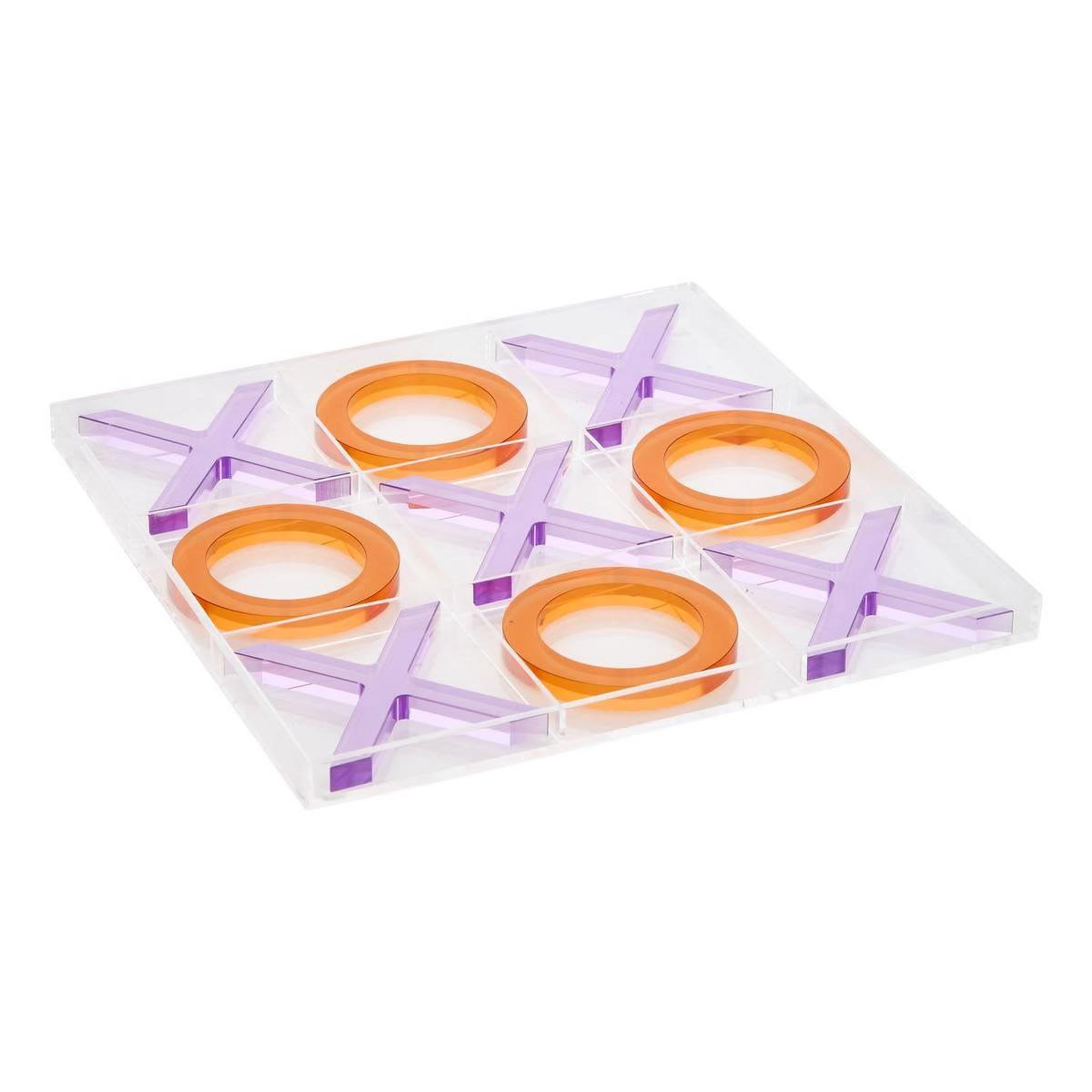 ATMOSPHERA Jeu de morpion en plexiglass  poolside  23cm violet