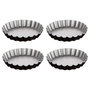 Voir la diapositive 1 : FIVE Lot de 4 Moules à Tartelettes  Signature  12cm Noir