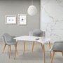 Voir la diapositive 4 : Paris Prix Table de Repas Scandinave  Wyoming  115cm Blanc