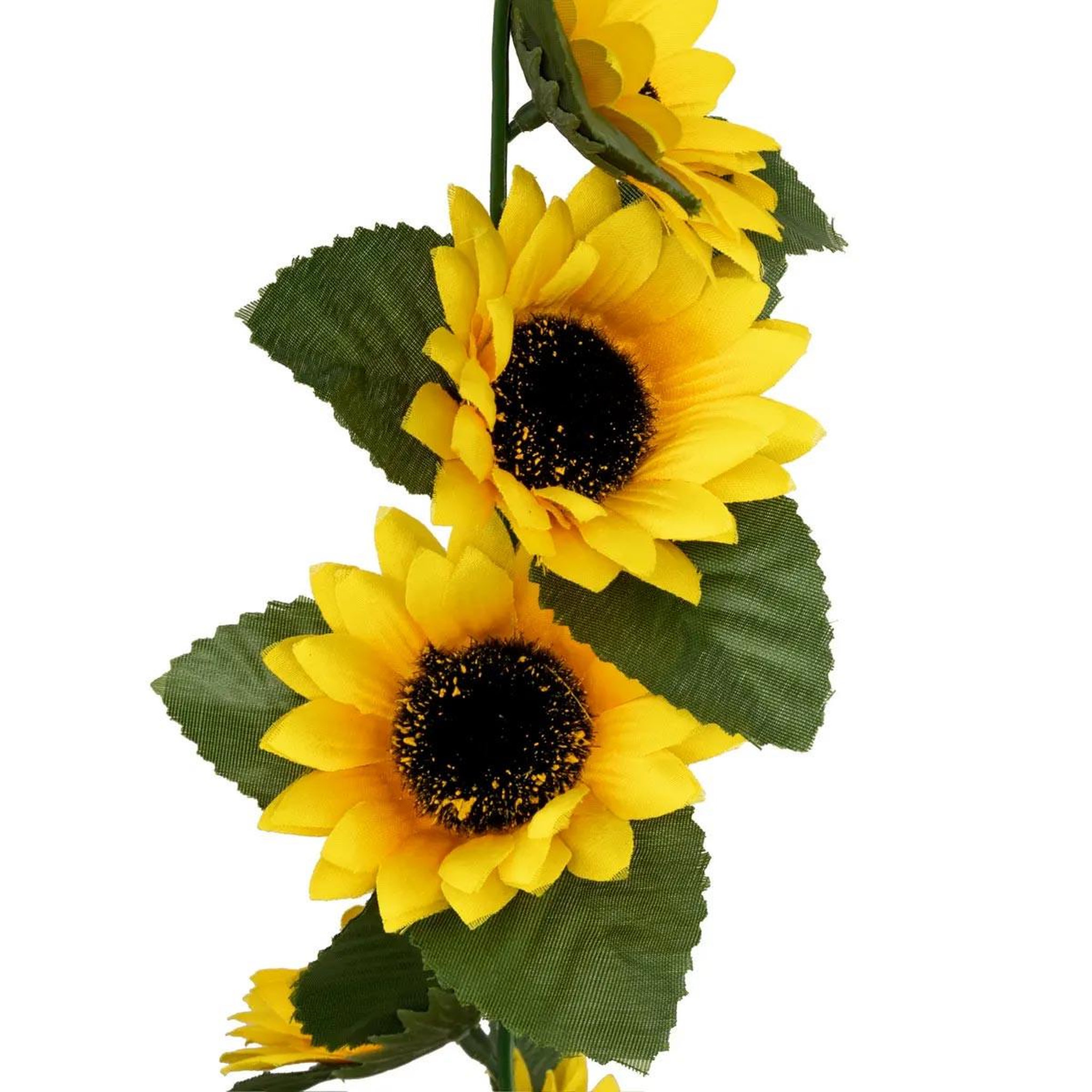 Voir la diapositive 2 : ATMOSPHERA Guirlande de tournesols artificiels  naki  180cm jaune