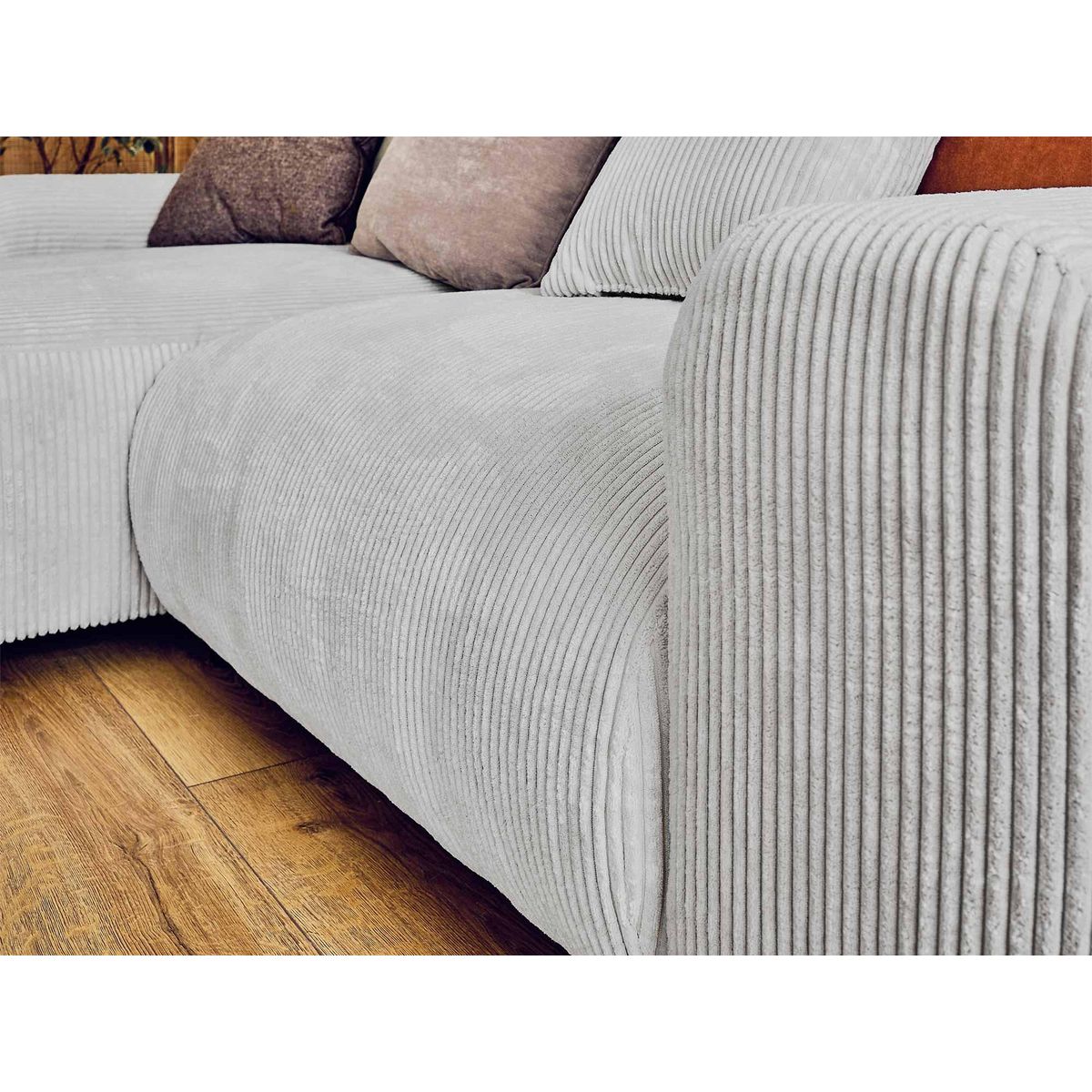 LISA DESIGN Garance - canapé d'angle réversible - 4 places - en velours côtelé