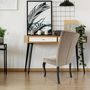 Voir la diapositive 6 : Paris Prix Lot de 2 Chaises Design Velours  Lucky  106cm Taupe