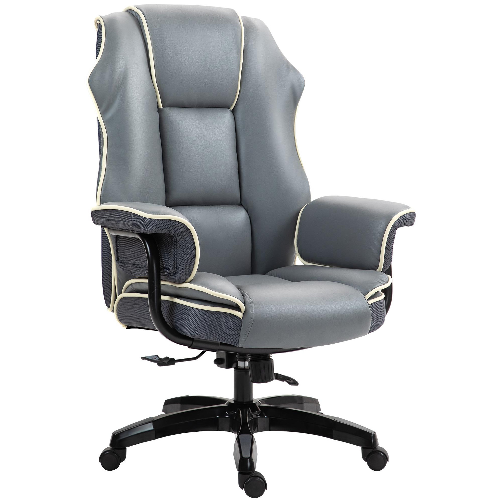 Voir la diapositive 1 : VINSETTO Fauteuil de bureau gamer ergonomique grand confort - 76L x 80l x 118-124H cm - gris