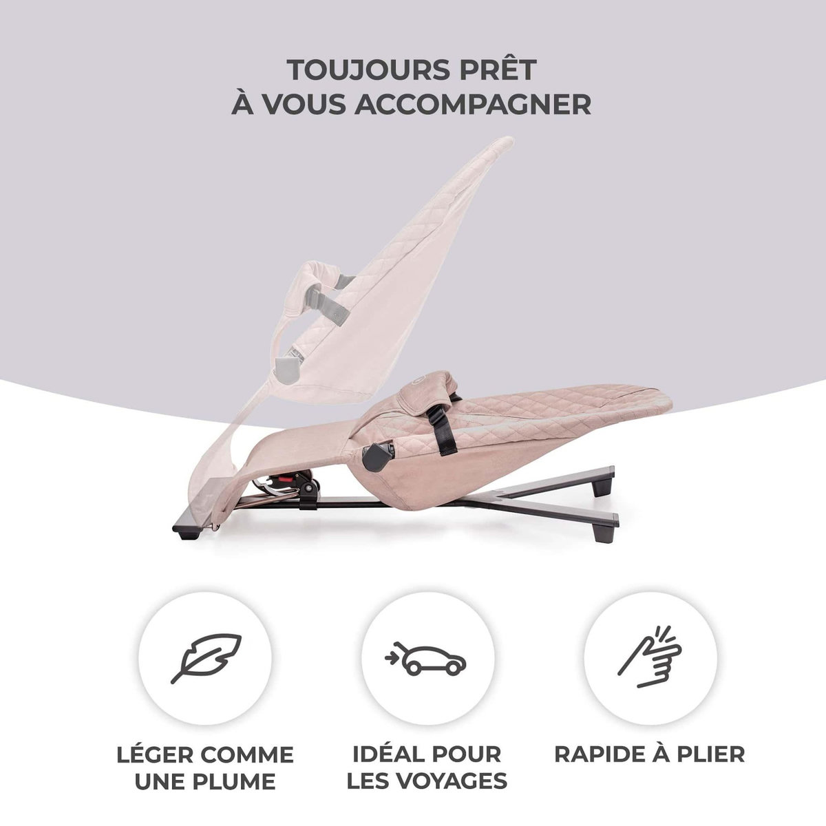 KINDERKRAFT Balancelle électrique bébé 2 en 1 avec fonction transat