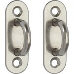 CENTRALE BRICO Lot de 2 platines à oeil inox, STANDERS, Diam.6