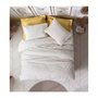 Voir la diapositive 1 : GENERIQUE Parure de lit - 129CTN64850 - 1 housse de couette 220 x 240 cm + 2 taies d'oreiller 60 x 60 cm - 100% coton ranforcé - Moutarde