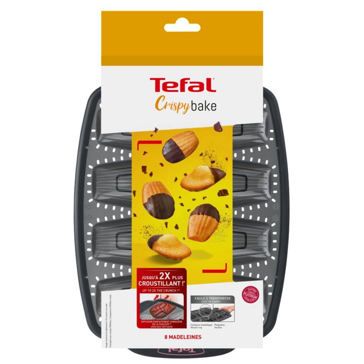 TEFAL Moule 8 madeleines CRISPY BAKE silicone