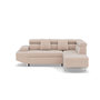 Voir la diapositive 1 : BEST MOBILIER Margaux - canapé d'angle droit 5 places convertible avec coffre et têtières réglables en velours texturé