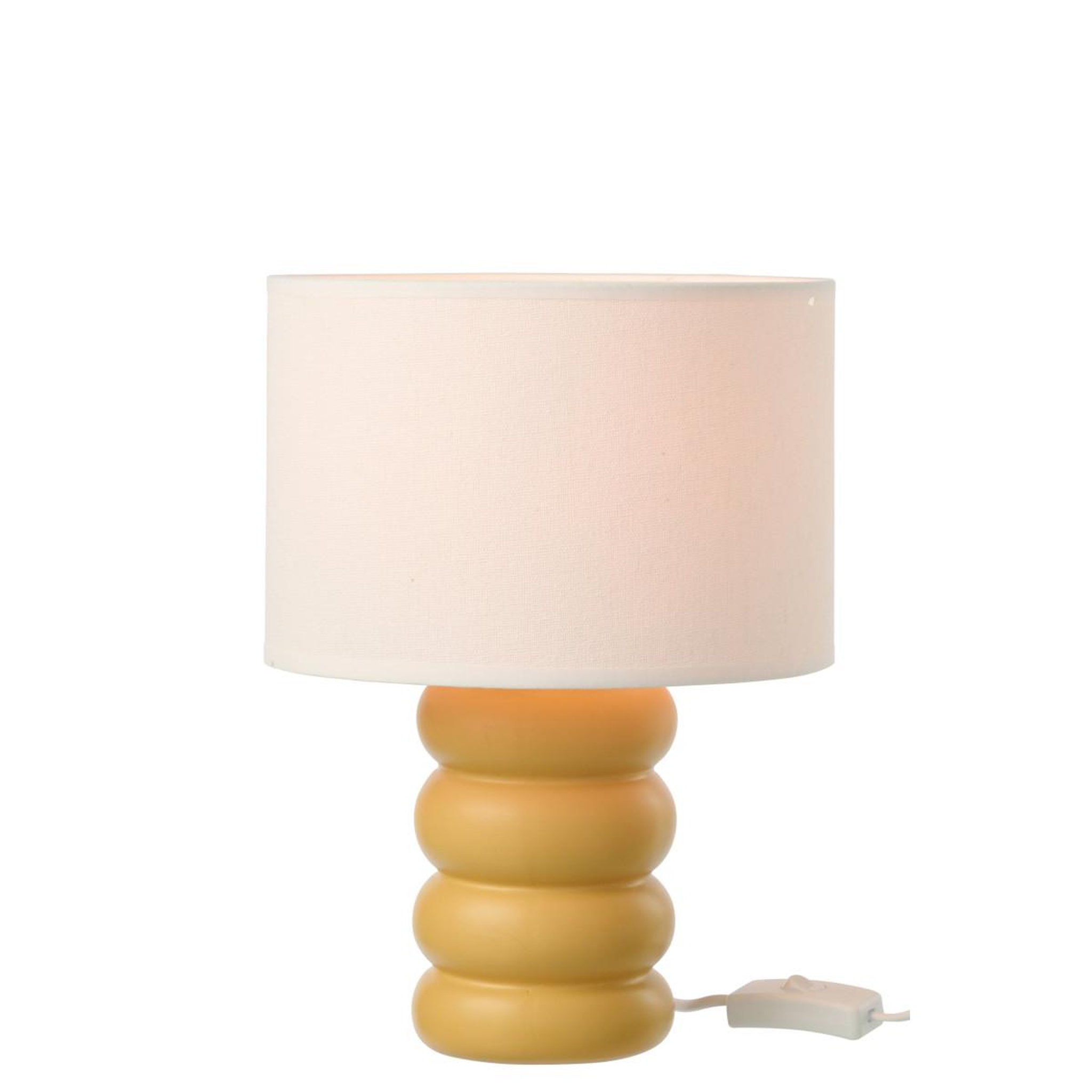 Voir la diapositive 2 : J-LINE Lampe à poser en céramique  eva  31cm jaune
