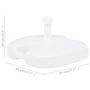 Voir la diapositive 6 : VIDAXL Socle de parasol rempli de sable/d'eau 16 L Blanc Plastique