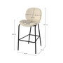 Voir la diapositive 4 : Rendez vous déco Lot de 2 chaises pour îlot central en tissu bouclé beige 63,5 cm-Iris