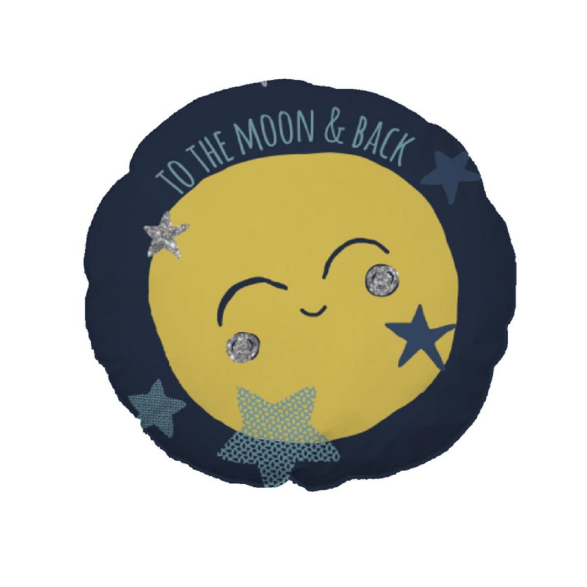 FUTURE HOME Coussin enfant imprimé lune en coton 35x35cm MOON