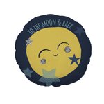 FUTURE HOME Coussin enfant imprimé lune en coton 35x35cm MOON