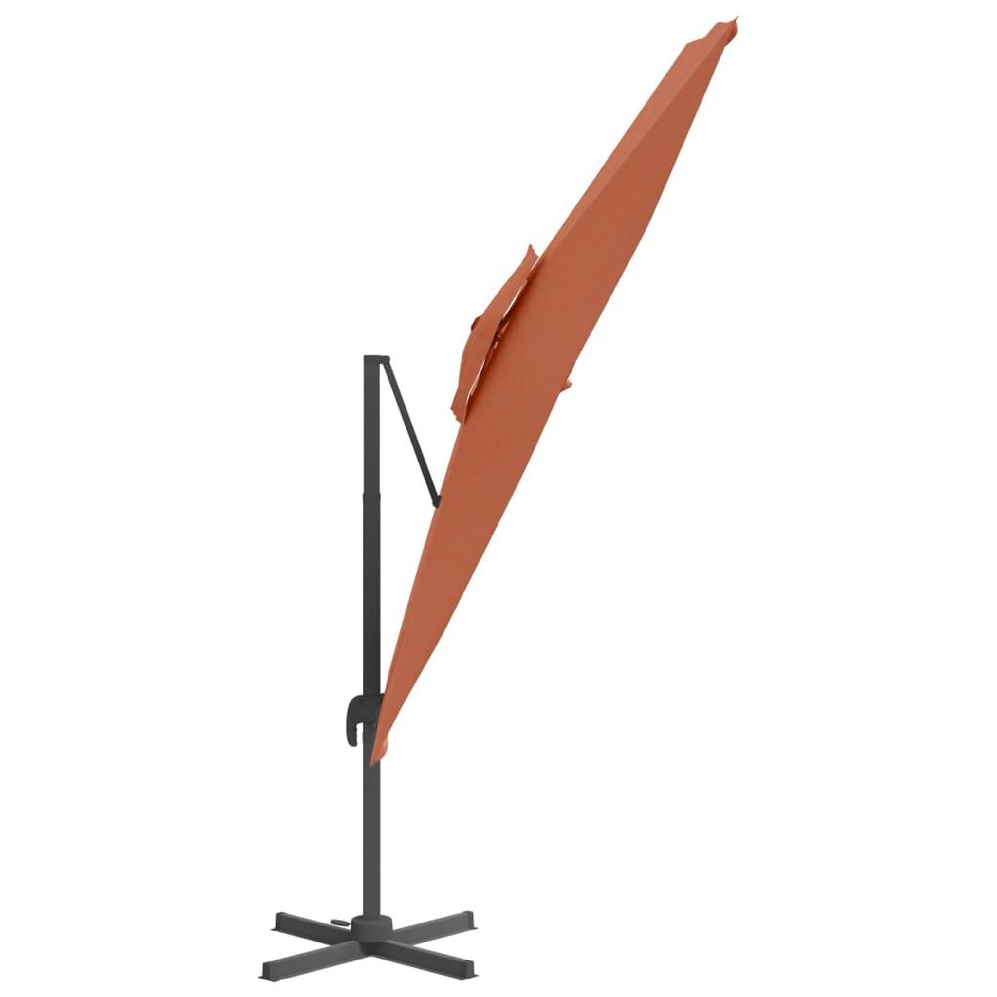 Voir la diapositive 4 : VIDAXL Parasol cantilever a double toit Terre cuite 400x300 cm
