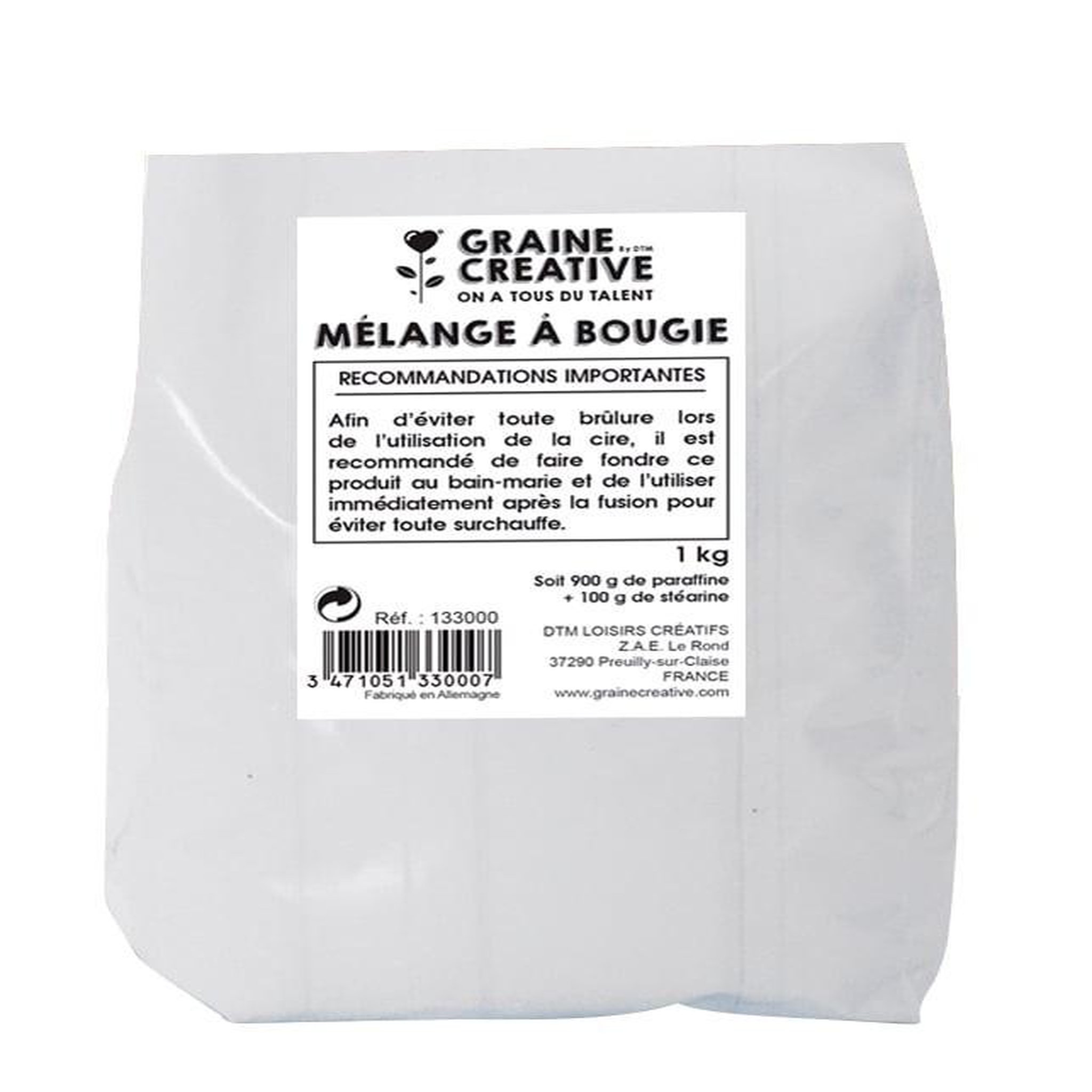 Graine créative Cire pour fabrication de bougie 1 kg
