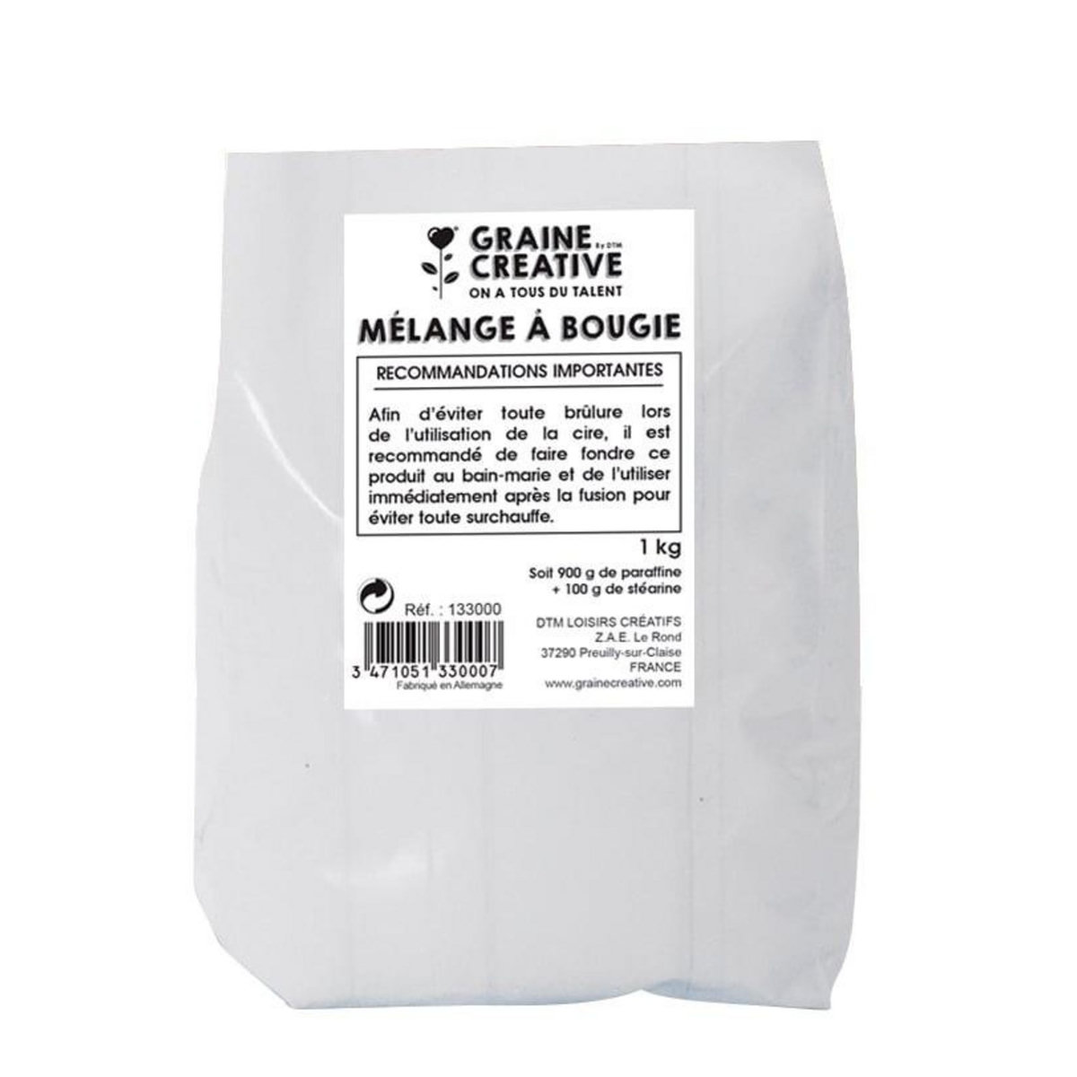 Graine créative Cire pour fabrication de bougie 1 kg