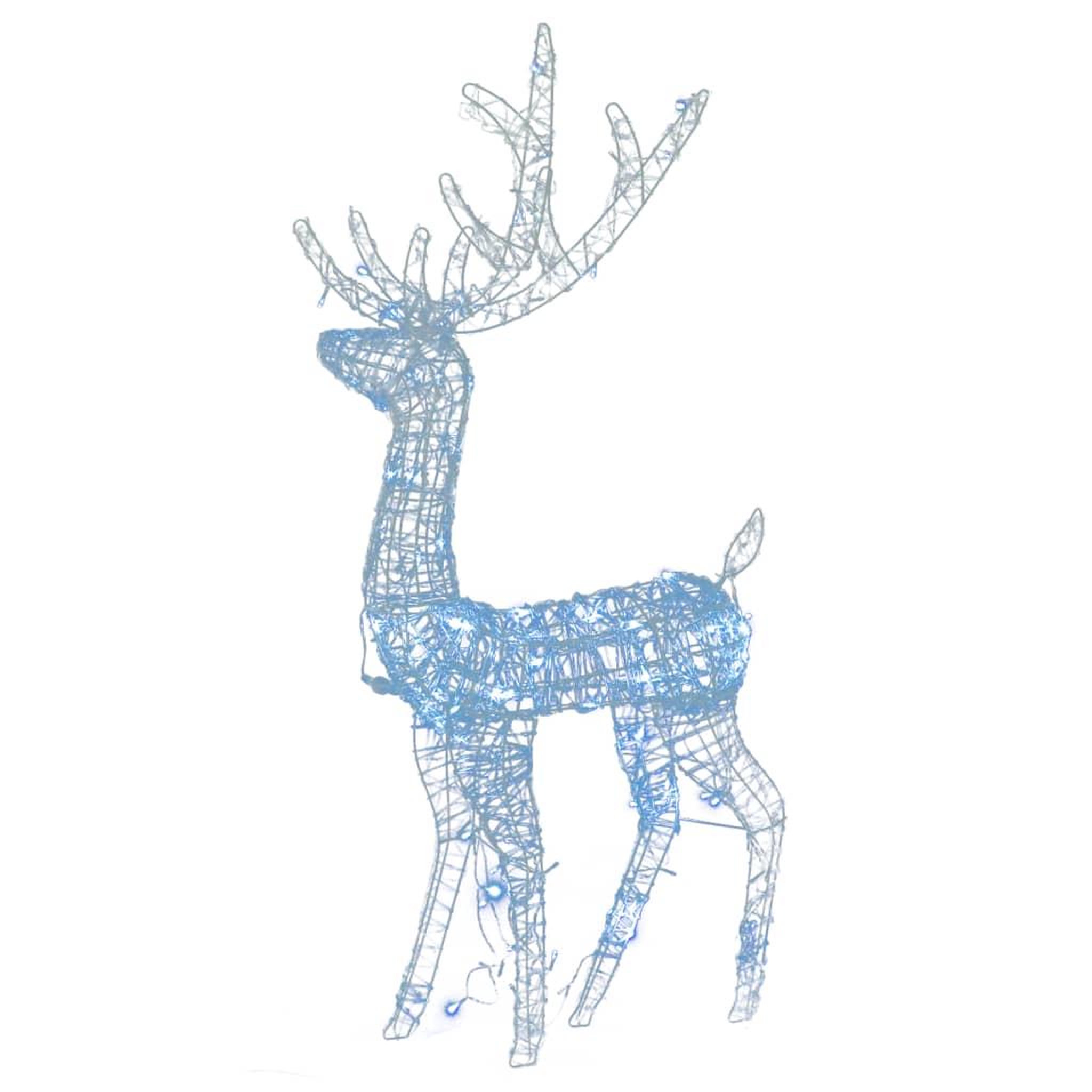 Voir la diapositive 3 : VIDAXL Decorations de noël de renne acrylique 2 pcs 128 cm blanc froid