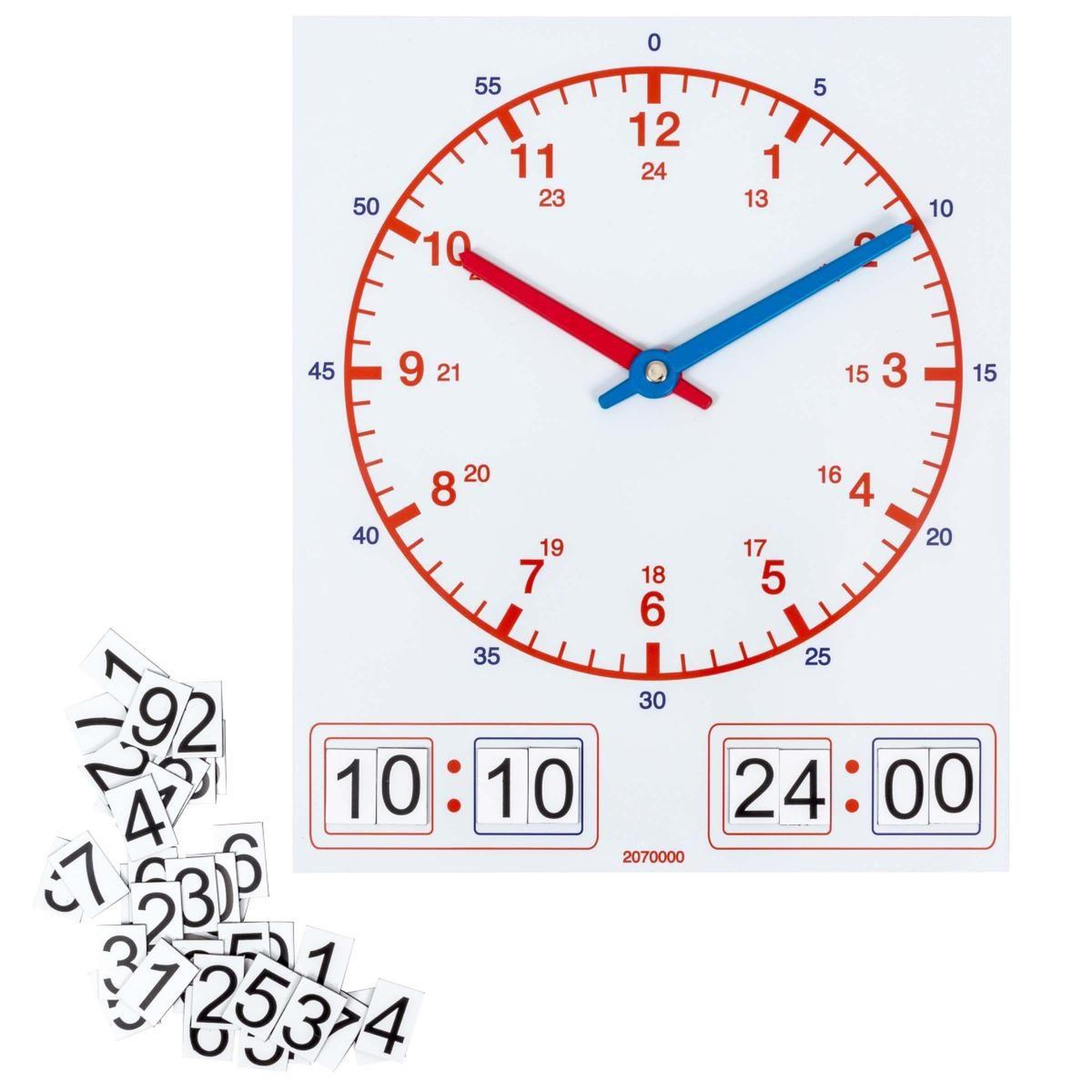 Voir la diapositive 2 : EDUCO Horloge professeur - 24 heures (magnétique)