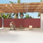 VIDAXL Auvent lateral retractable Marron 200x1200 cm