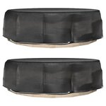 VIDAXL Housses pour salon îlot 2 pcs 8 œillets Ø188x50 cm rond