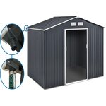 Habitat et Jardin Abri de jardin métal -  Vegas  - 7,06 m² avec gouttière - Gris