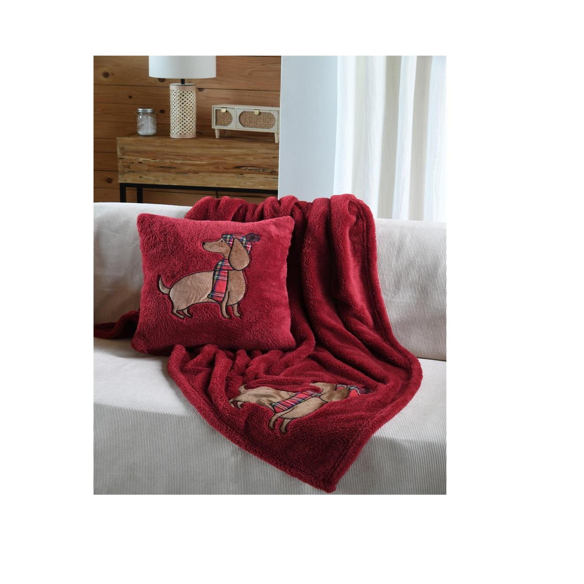 Voir la diapositive 3 : Eden Plaid douillet chien avec bonnet rouge