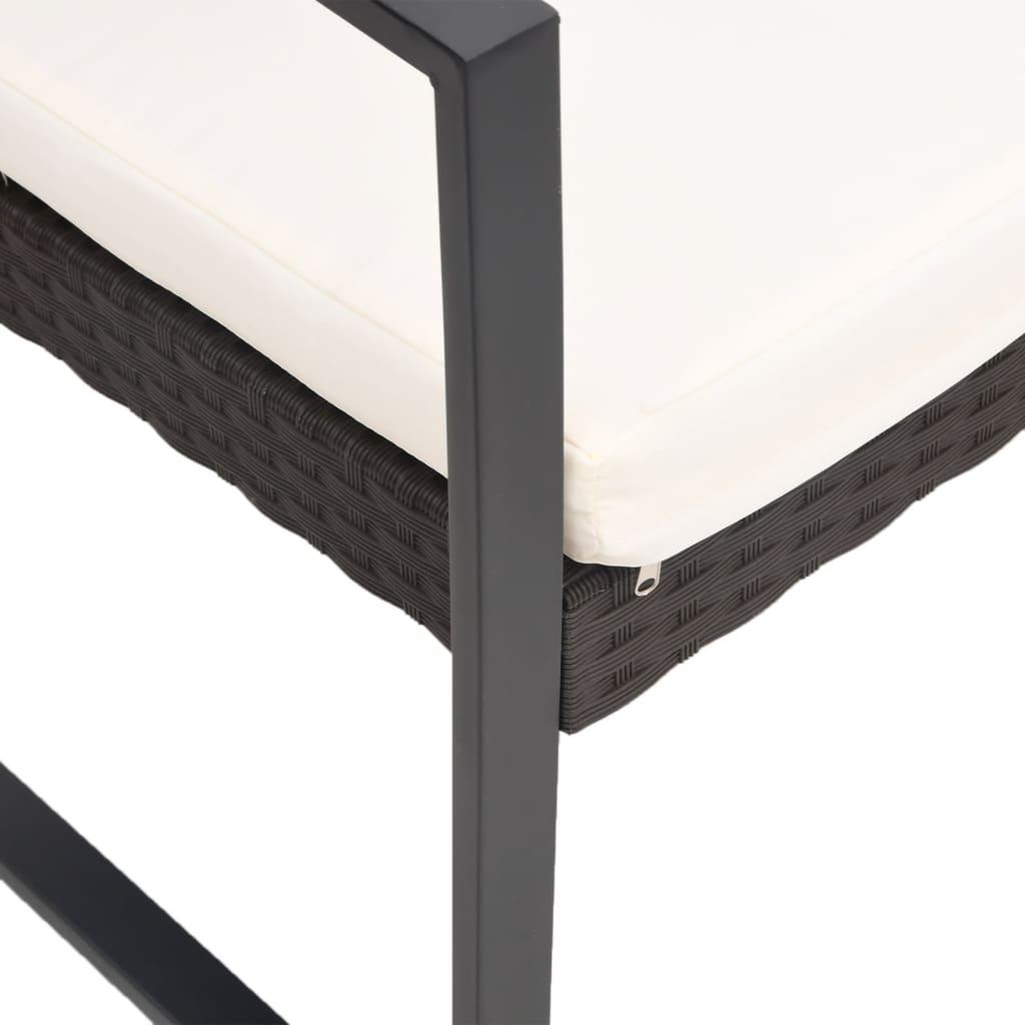 Voir la diapositive 5 : VIDAXL Ensemble a manger de jardin avec coussins 3 pcs marron rotin PP