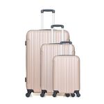 HERO HERO - Set de 3 Valises ALPES 75 cm 4 Roues. Coloris disponibles : Bleu, Noir