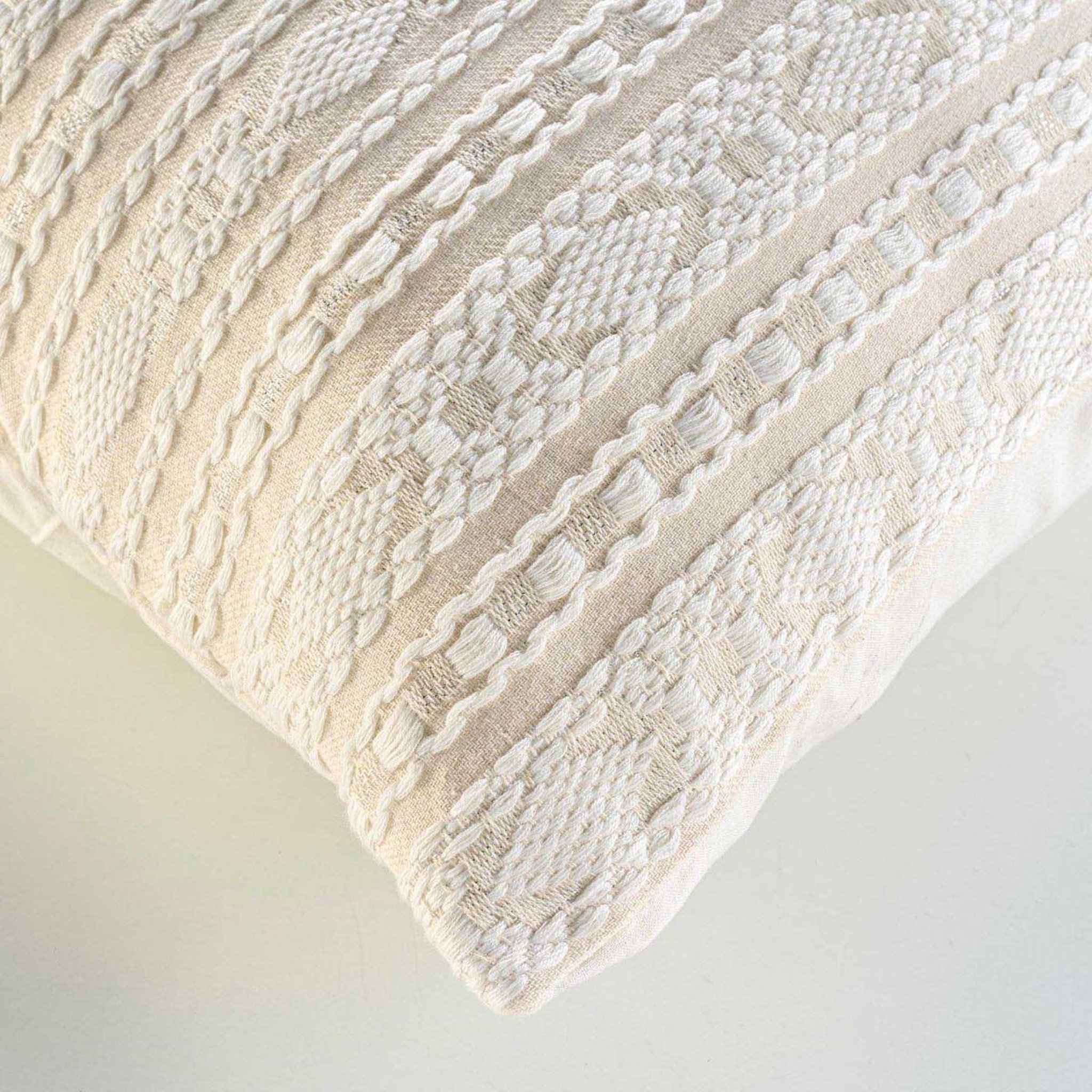 Voir la diapositive 3 : Douceur d'Intérieur Coussin déco fantaisie  ilies  60x60cm beige
