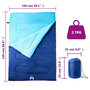 Voir la diapositive 5 : VIDAXL Sac de couchage double et oreillers adultes camping 3 4 saisons