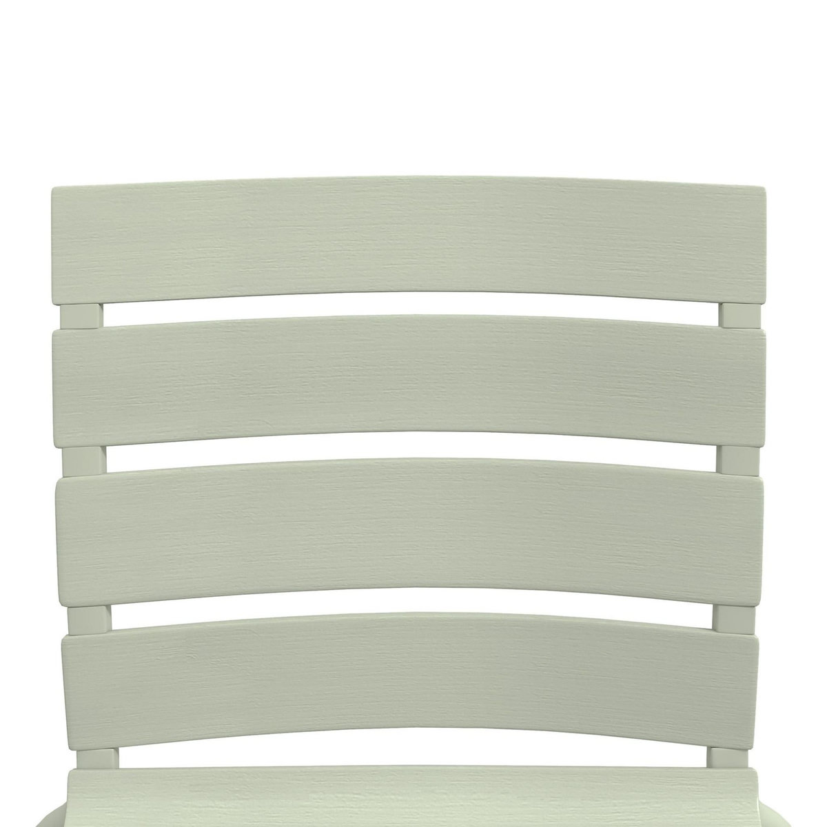 OUTSUNNY Lot de 4 chaises de jardin empilables avec assise et dossier à lattes vert