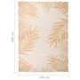 Voir la diapositive 6 : VIDAXL Tapis a tissage plat d'exterieur 140x200 cm Motif de feuille