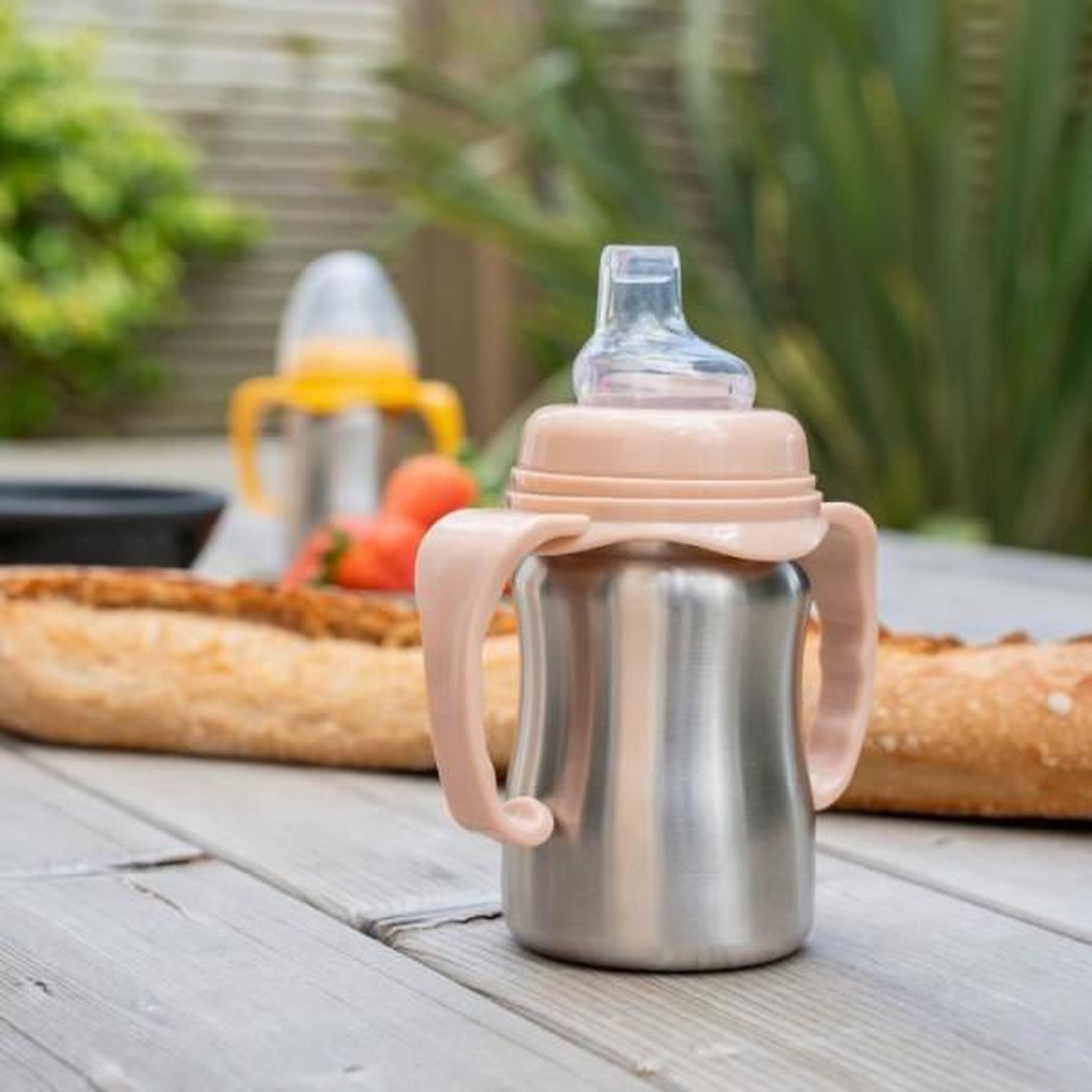 Voir la diapositive 3 : THERMOBABY Tasse d'apprentissage - THERMOBABY - Inox - 180 ml - Peche - Ergonomique et anti-fuites