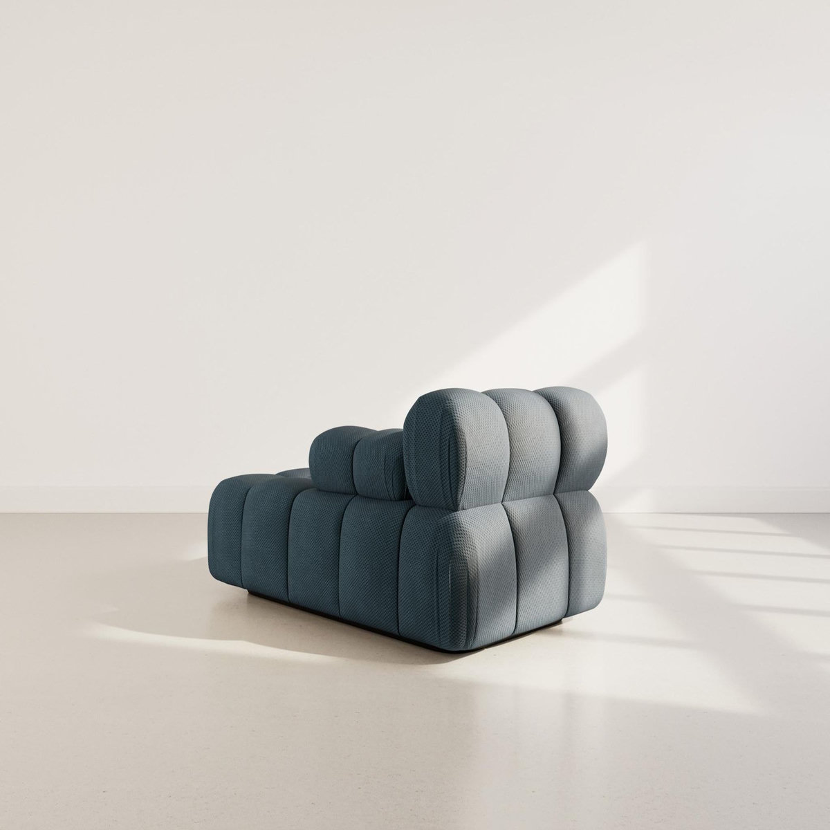 LISA DESIGN Ruby - module d'assise méridienne droite en velours texturé