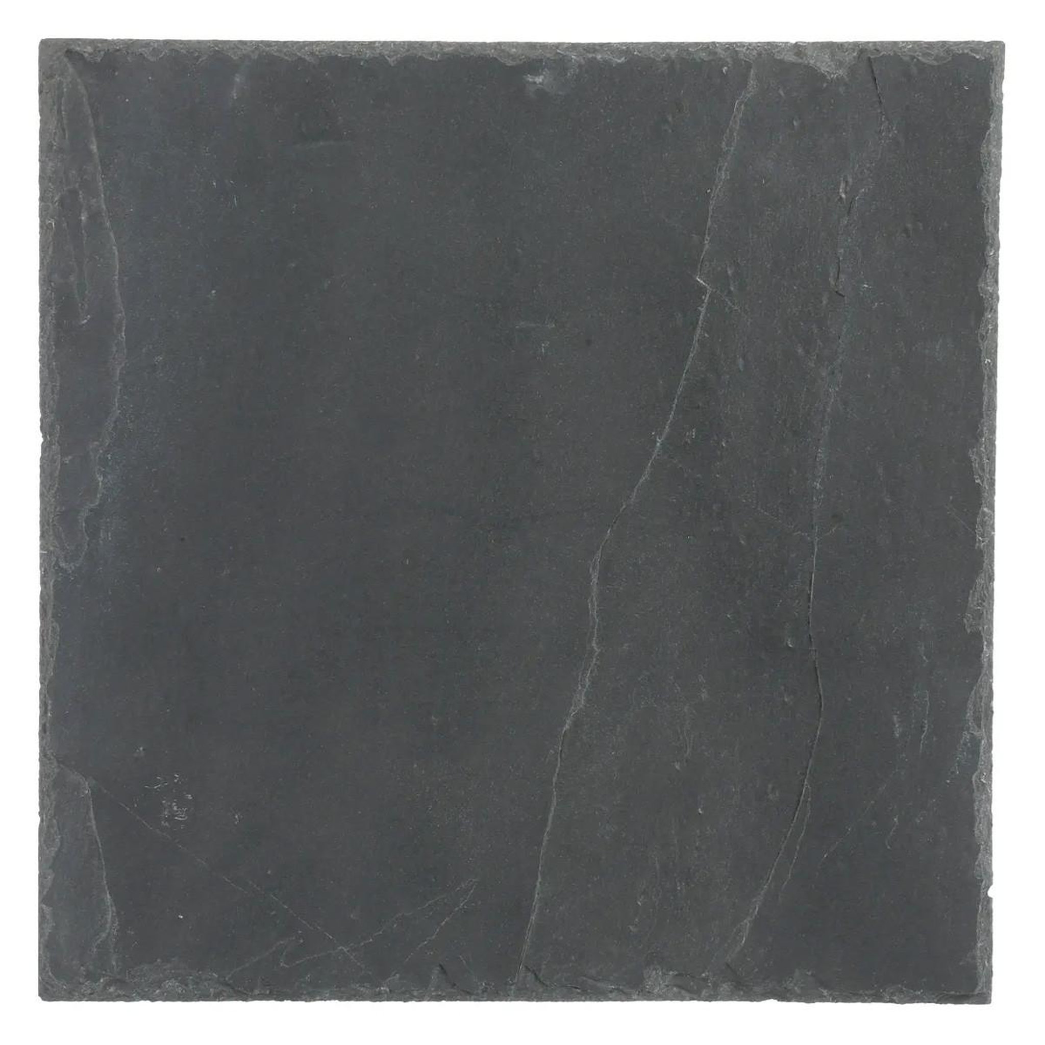 SECRET DE GOURMET Lot de 6 assiettes carrées  ardoise  30cm gris